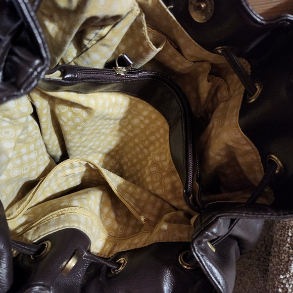 brand not found - Purple colored drawstring bucket bag - Picture 3 of 5